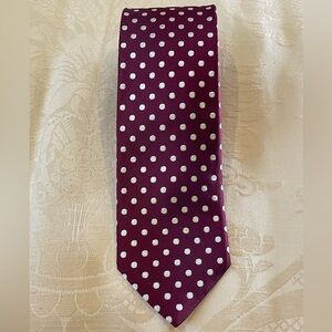 Robert Talbott Burgundy Polka Dot Tie